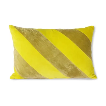 Striped Samt-Kissen von HKliving in der Ausführung gelb / grün