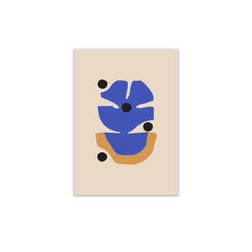 Paper Collective - Flor Azul Poster, 30 x 40 cm