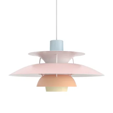 PH 5 Pendelleuchte, blau / rosa / pfirsich von Louis Poulsen