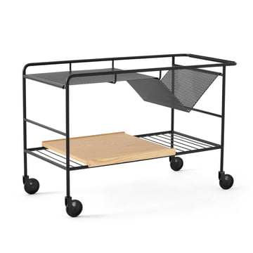 Alima NDS1 Servierwagen, mattschwarz/ eiche lackiert von &Tradition