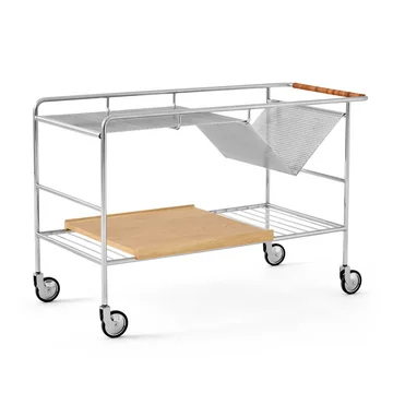 Alima NDS1 Servierwagen, chrom/ eiche lackiert von &Tradition