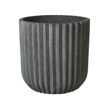 Fiber Pflanztopf, Ø 50 x 50 cm, charcoal von Broste Copenhagen