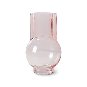 Glas Vase, sundae pink von HKliving
