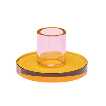 Astra Kerzenhalter small, rosa / orange von Hübsch Interior