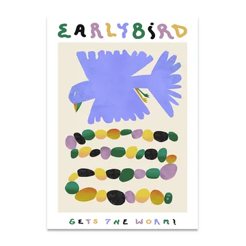 Early Bird Gets The Worm Poster, 50 x 70 cm von Paper Collective
