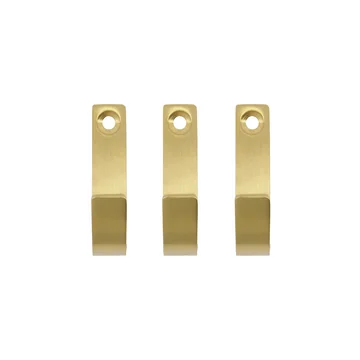 Thapsus Haken, mattes Messing-Finish (3er Set) von Meraki