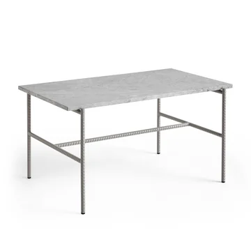Rebar Beistelltisch rechteckig, Marmor grau / fossilgrau von HAY