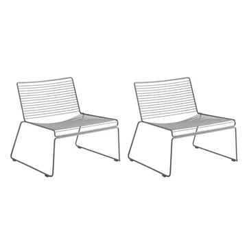 HAY - Hee Lounge Chair, asphalt grau (2er Set)
