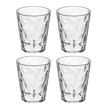 Koziol - Club No.1 Trinkglas, 0.25 l,crystal clear (4er-Set)