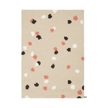 myfelt - Terra Sand Filzkugelteppich, 120 x 170 cm, beige / weiß / coral / anthrazit