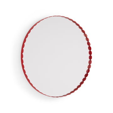 Arcs Spiegel, rund, rot von HAY
