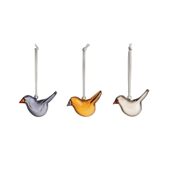 Toikka Glasvogel Mini, mehrfarben (3er Set) von Iittala