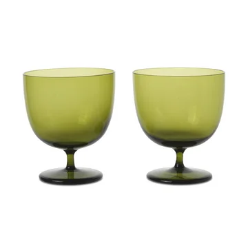 Ferm Living - Host Wasserglas, moosgrün (2er Set)