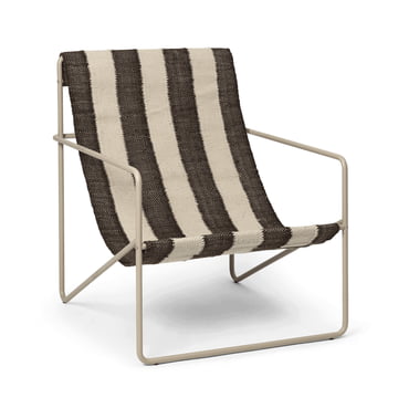 Desert Lounge Chair, cashmere / off-white, chocolate von ferm Living