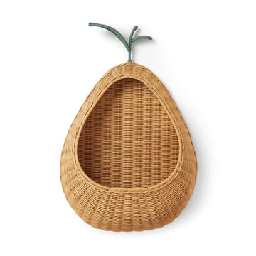 ferm Living - Pear Wandtasche geflochten, rattan