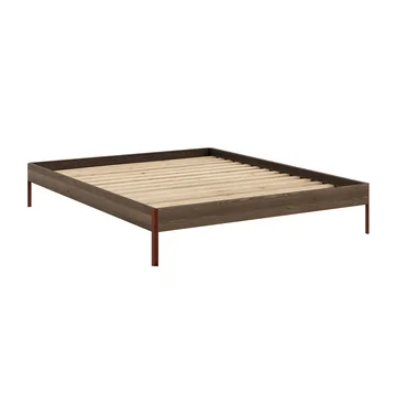 Karup - Core Bett 160 x 200 cm, Kiefer carobbraun / terra red