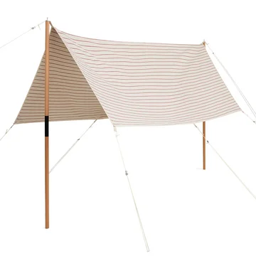 HAY - Outdoor Market Sonnensegel, beige mit roten Streifen