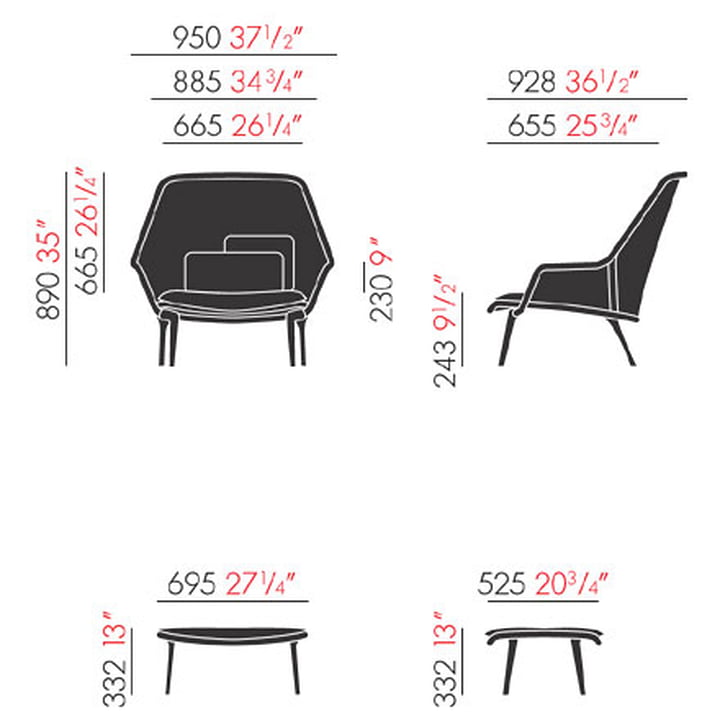 Slow Chair & Ottoman von Vitra