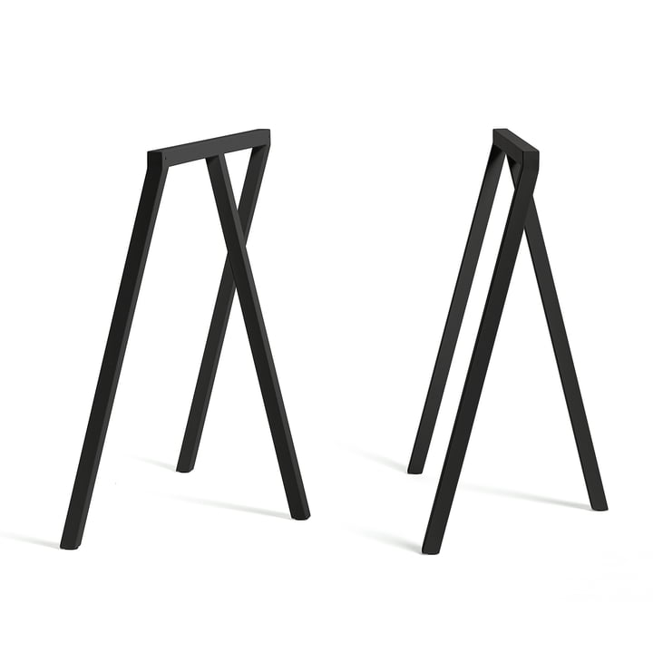 Loop Tischböcke Stand Frame von Hay in Schwarz (2 Stück)