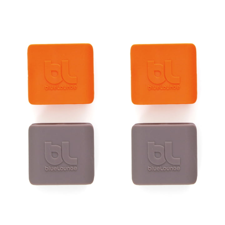 Bluelounge - CableClip, medium: grau und orange