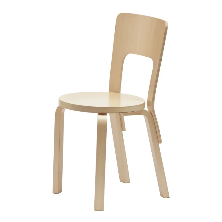 Stuhl 66 von Artek aus Birkenfunier