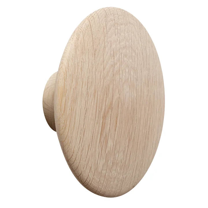 Wandhaken "The Dots" single large von Muuto in Eiche Natur