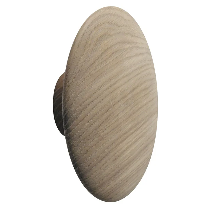 Wandhaken "The Dots" single large von Muuto in Eiche Natur