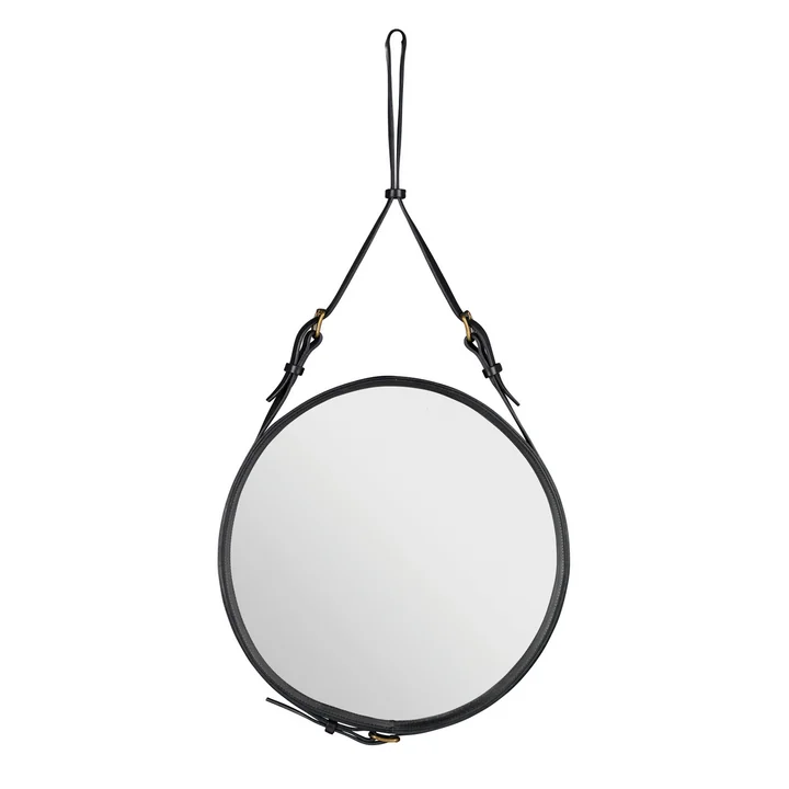 Adnet Spiegel Ø 58 cm von Gubi in Schwarz