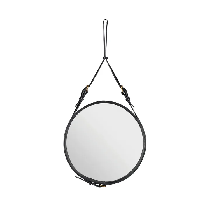 Adnet Spiegel Ø 45 cm von Gubi in Schwarz