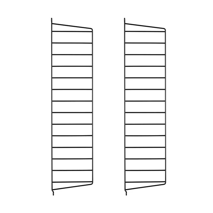 Wandleiter für String Regal 75 cm von String in Schwarz (2er-Pack)