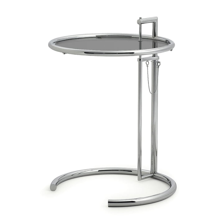 Adjustable Table E1027, Rauchglas von ClassiCon