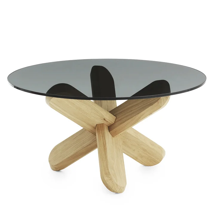 Normann Copenhagen - Ding Couchtisch, Rauchglas, Eiche