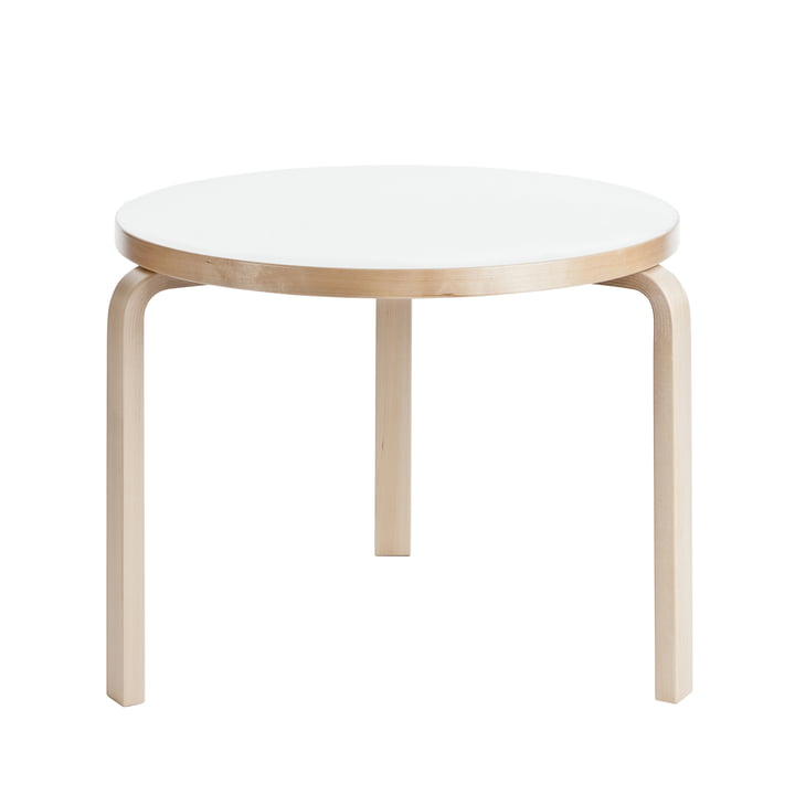90B Tisch H 74 cm von Artek mit Oberfläche Laminat in Weiß