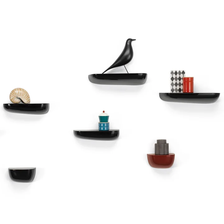 Vitra - Corniches, Gruppe schwarz, mit Eames Housebird