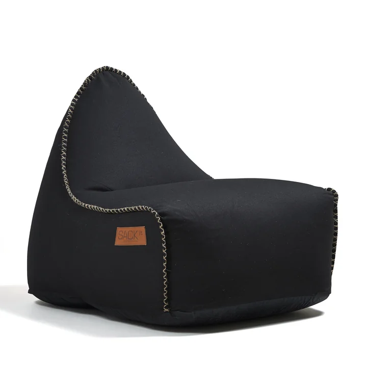 Der Retro it Indoor Sitzsack von Sack it in schwarz