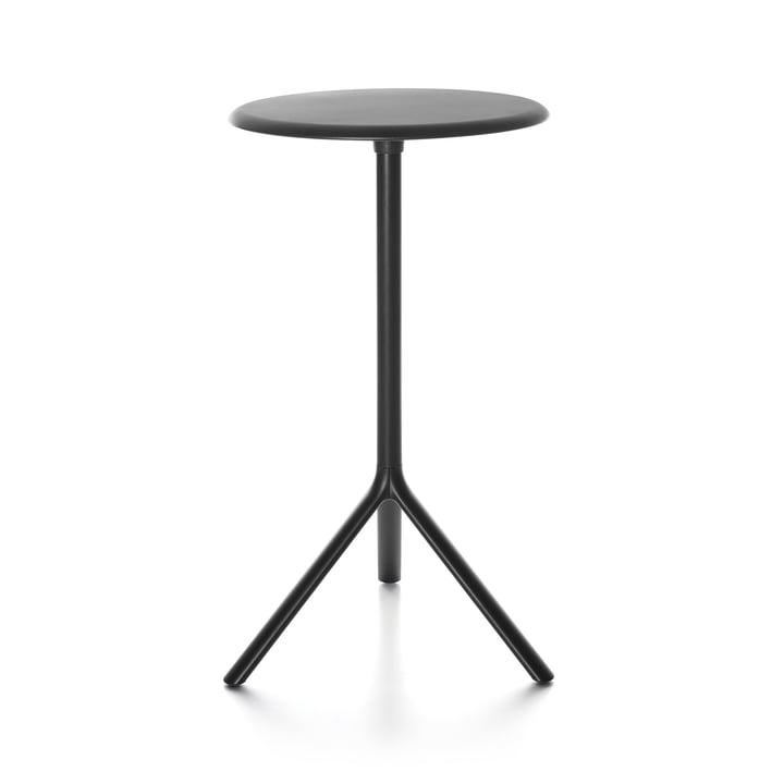 Plank - Miura Tisch, Höhe 109 cm, Metallplatte, schwarz