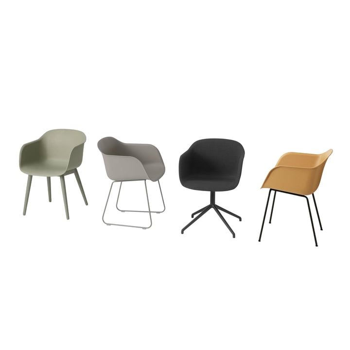 Fiber Chair von Muuto mit verschiedenen Gestellen