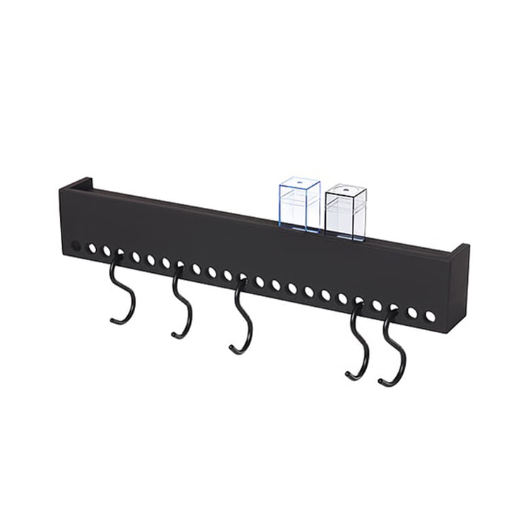 So-Hooked Wandgarderobe 60 cm von Nomess in schwarz
