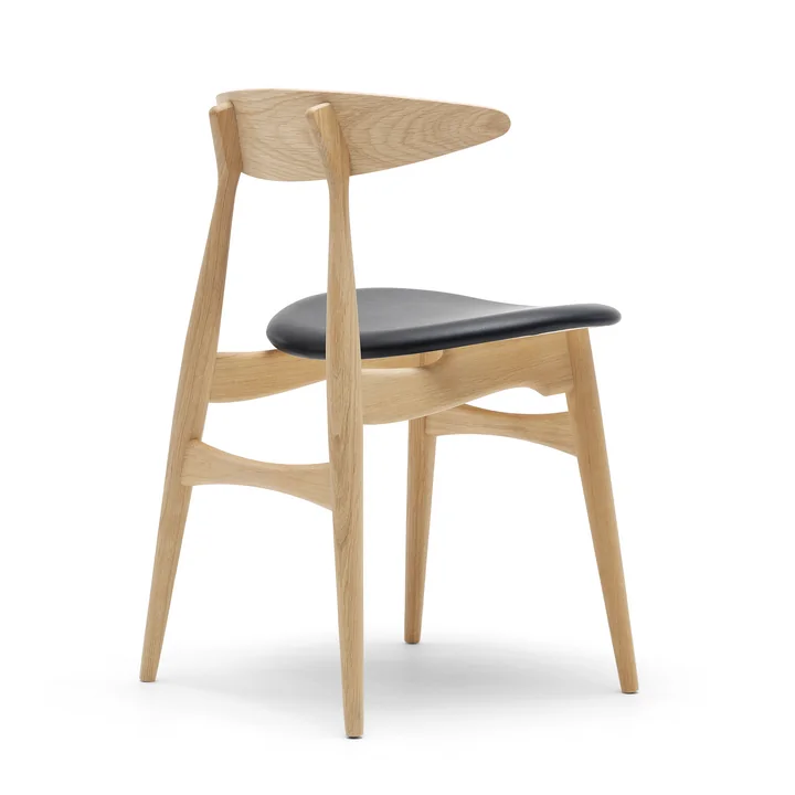 Carl Hansen - CH33, Eiche geölt / Leder schwarz (Loke 7150)