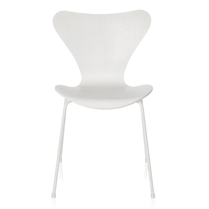 Fritz Hansen - Serie 7 Stuhl, Monochrom weiß, 46.5 cm