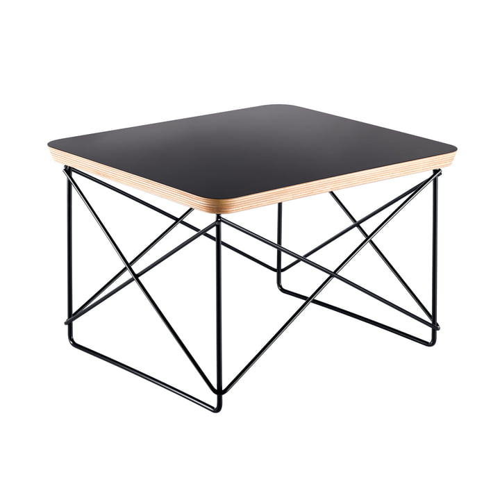 Eames Occasional Table LTR von Vitra in HPL schwarz / basic dark