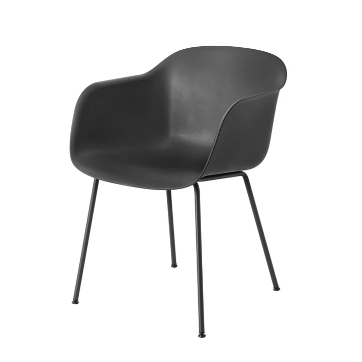 Fiber Chair Tube Base von Muuto in schwarz
