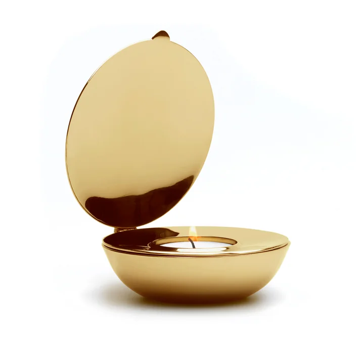 Design House Stockholm - Shell Teelichthalter in Messing