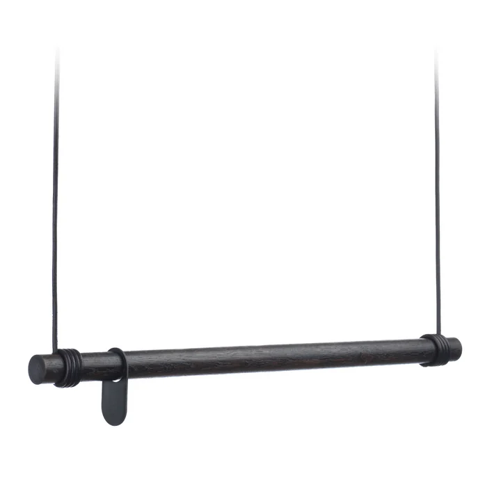 Swing Hängegarderobe von Lind DNA aus Eiche schwarz / Leder schwarz