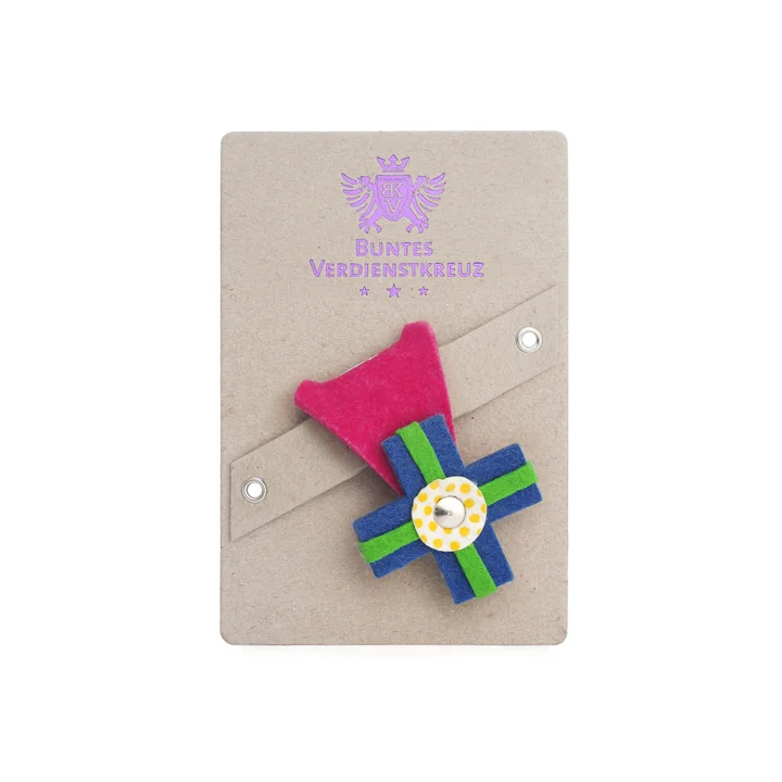 vonbox - Buntes Verdienstkreuz, pink / cyan