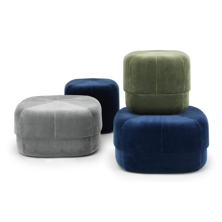 Circus Pouf von Normann Copenhagen aus Velour