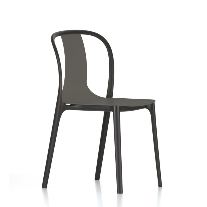 Belleville Chair Plastic von Vitra in Basalt