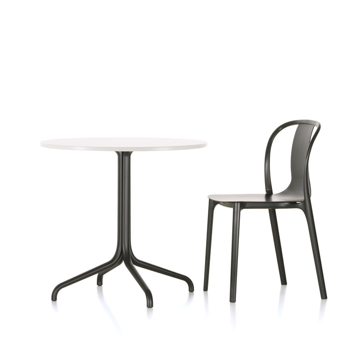 Belleville Bistrotisch und Belleville Chair Wood von Vitra