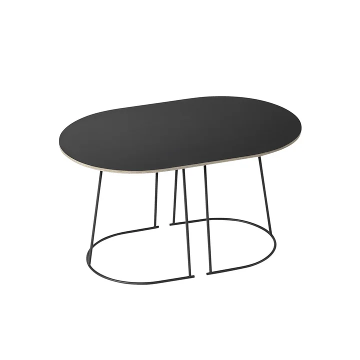 Der Airy Couchtisch, klein in schwarz von Muuto