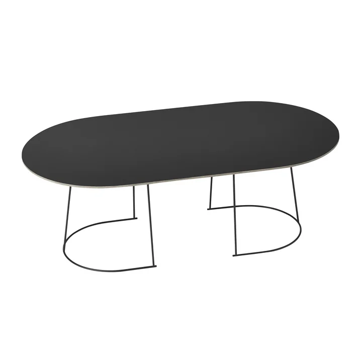 Der Airy Couchtisch, groß in schwarz von Muuto